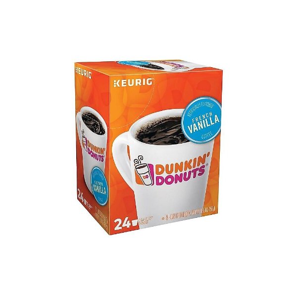 Dunkin' Donuts French Vanilla Coffee, Keurig® K-Cup® Pods, Medium Roast, 24/Box (400847)