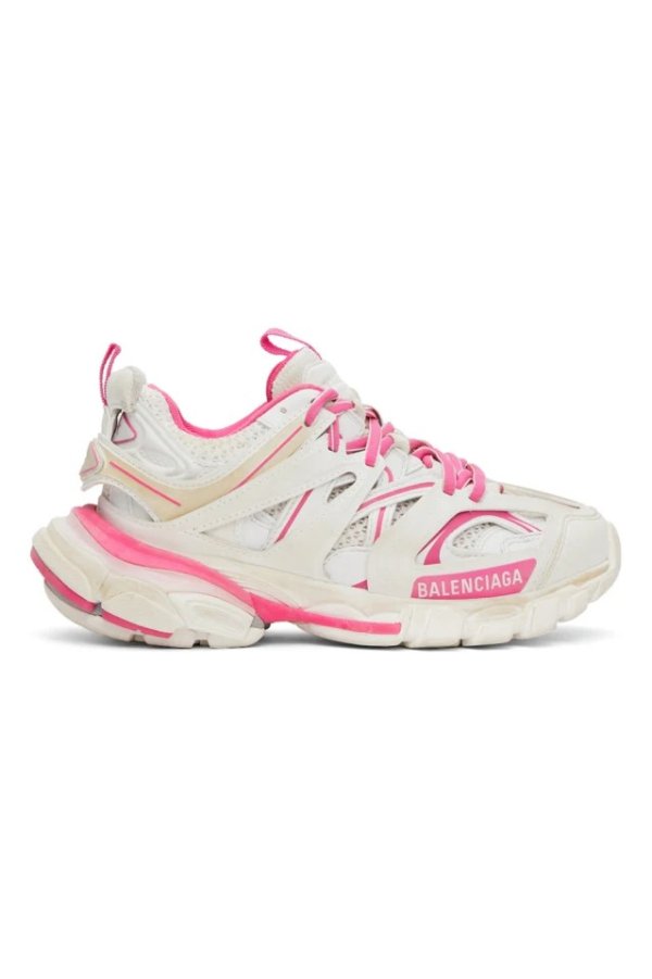 Pink & White Track Sneakers