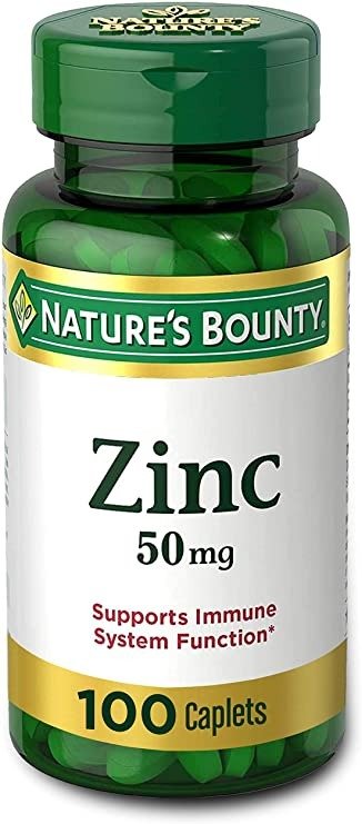 Zinc (Zinc Gluconate) 50 mg, 100 Caplets