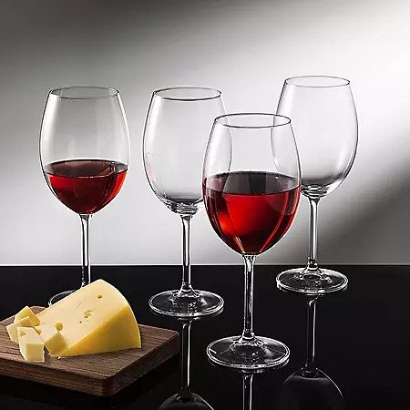 Godinger Meridian Crystal Wine Glasses, Set of 4 (Choose Your Size) - Sam's Club