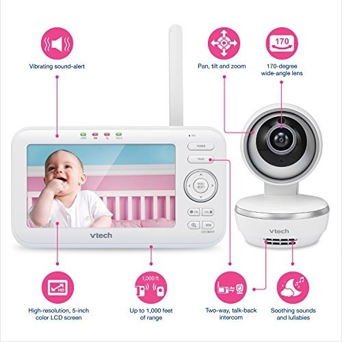 VM5261 5” 数字摄像头婴幼儿监护器 带广角摄像头