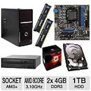  AMD Desktop Barebones Kit: FX-8120 8-Core AM3+ CPU, MSI 760GM-E51 Motherboard                              $361                                       after $75 rebates      