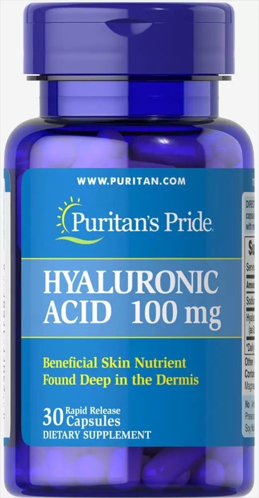 Hyaluronic Acid 100 mg 30 Capsules | Hyaluronic Acid Supplements | Puritan's Pride