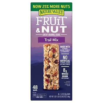 Valley Fruit & Nut Chewy Granola Bar, Trail Mix, 1.2 oz, 48-count