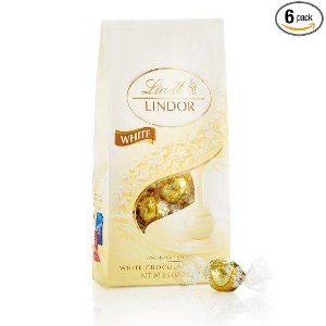 Lindor Lindt Chocolate Truffles, White, 8.5 Ounce (Pack of 6)