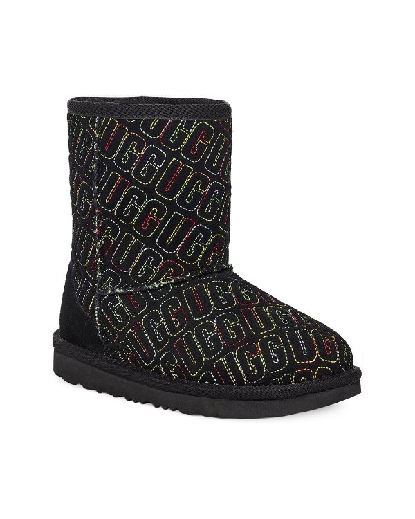 Classic II Graphic Stitch Suede Toddler Boot