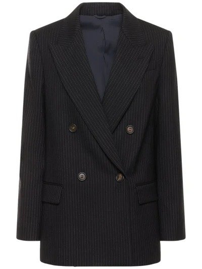 Sparkle pinstripe wool jacket