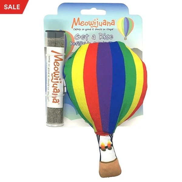 Meowijuana Get A Rise Refillable Balloon Cat Toy, Medium | Petco