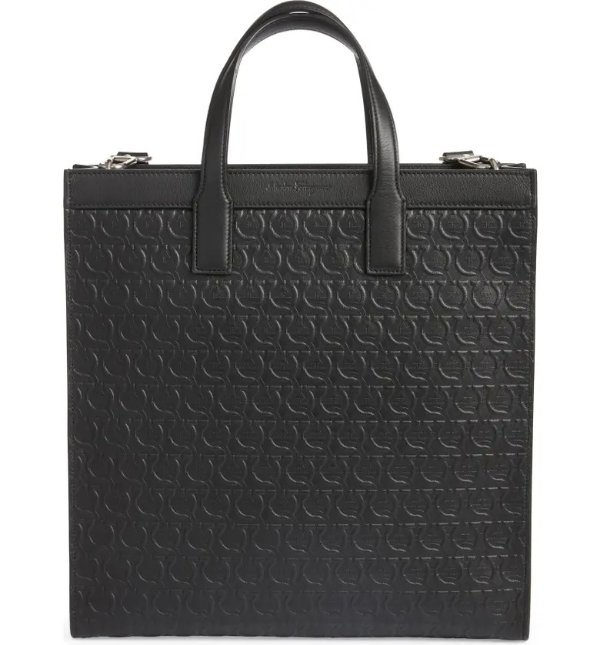 Gancino Embossed Leather Travel Tote