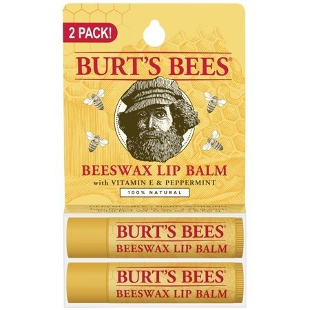 100% Natural Moisturizing Lip Balm, Beeswax, 2 Tubes in Blister Box
