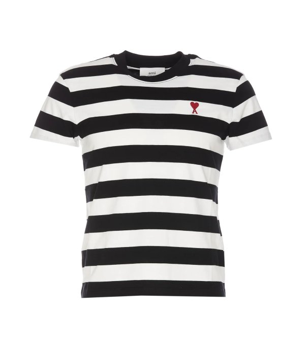 Parisde Coeur Striped Crewneck T-Shirt