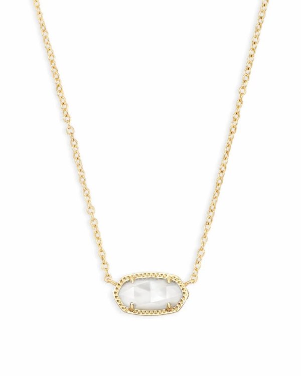 Elisa Gold Pendant Necklace in Ivory Pearl | Kendra Scott