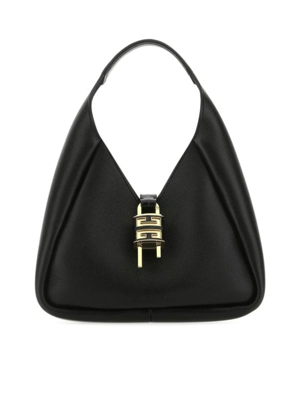 G-Hobo handbag in black leather