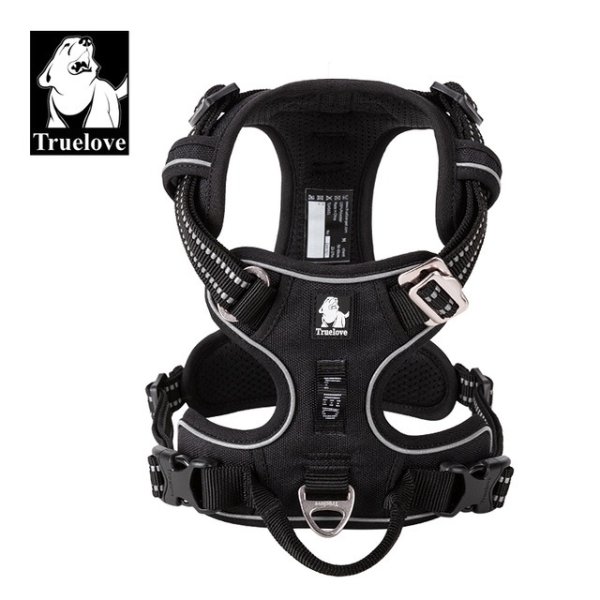 19.89US $ 30% OFF|Truelove Pet Reflective Nylon Dog Harness No Pull Adjustable Medium Large Naughty Dog Vest Safety Vehicular Lead Walking Running - Collars, Harnesses & Leads - AliExpress