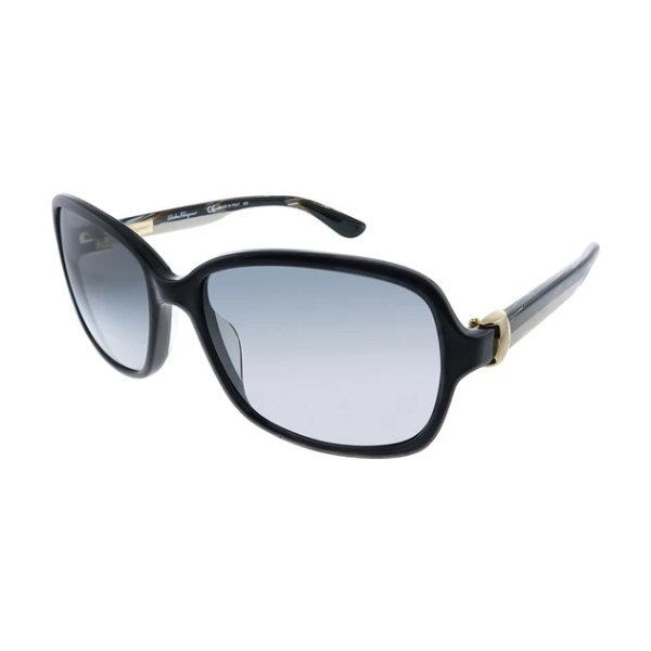Salvatore Ferragamo SF 606S 001 58mm Womens Rectangle Sunglasses