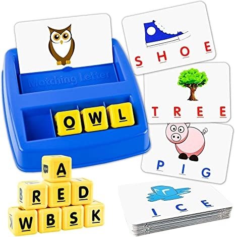 Little Treasures Matching Letter Game, Teaches Word Recognition, Spelling, and Increases Memory, 3 Years and Up