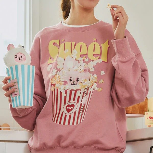 BT21 COOKY Sweet Things Sweater Pink
