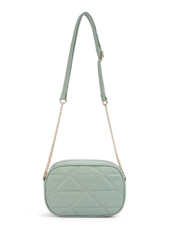 BeCool Women's Adult Quilted Faux Leather Crossbody Handbag Sage