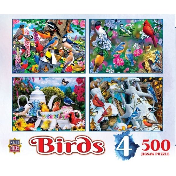 MasterPieces Birds - Four 500 Pieces Jigsaw Puzzles