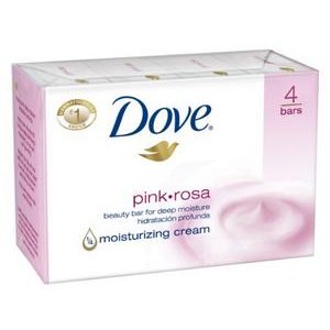 Dove多芬粉色美容香皂(4块）