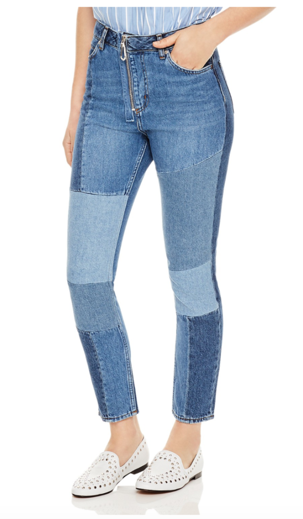 Hani Cropped Patchwork Jeans