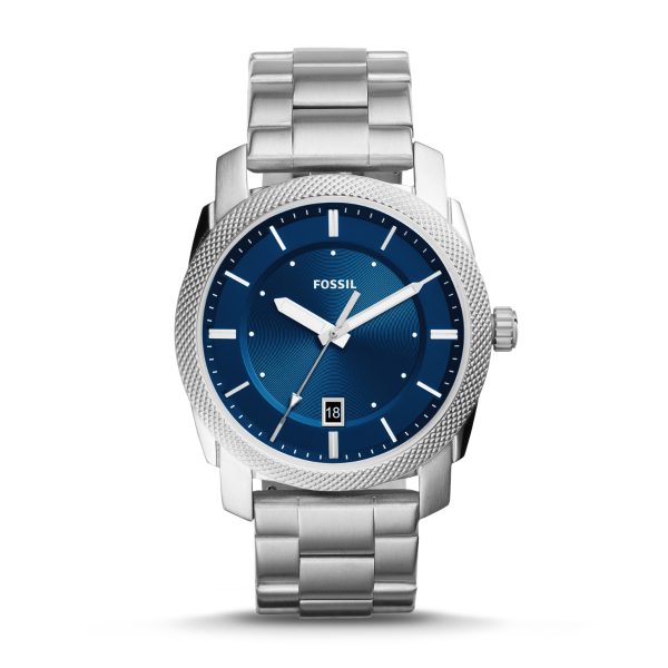 FOSSIL Machine Blue Dial Stainless Steel Men's Watch