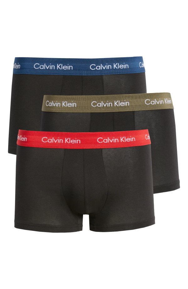 3-Pack Moisture Wicking Stretch Cotton Trunks