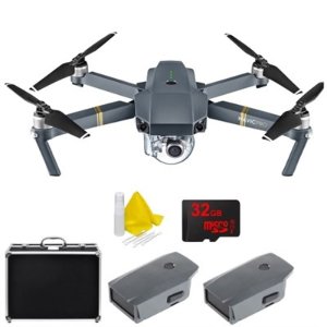 DJI Mavic Pro Deluxe Bundle with Custom Carry Case, 32GB Card and 2 DJI Batteries