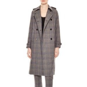 - Roselier Plaid Trench Coat