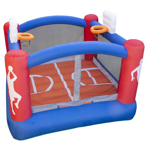 Inflatable Slam Dunk Sports Bouncer W/ 2 Backboards & Basketball, Outdoor Use