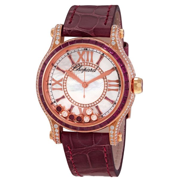 Happy Sport Mother of Pearl with Diamonds and Rubies Dial Ladies Watch 274891-5004