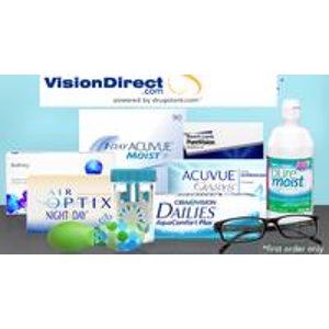 Vision Direct: 隐形眼镜25% OFF+ 免运费(仅限新用户)