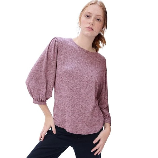 Women's Long Oversized Sleeve Supersoft Knit Shirt Top