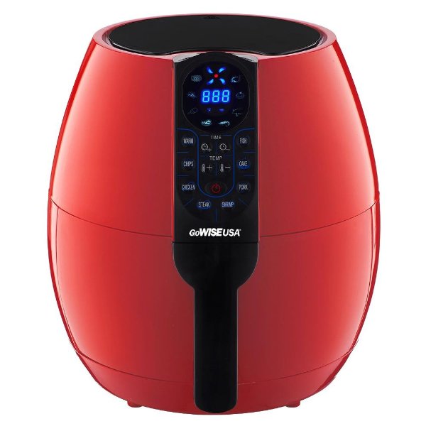 3.7 Qt. Red Air Fryer with 8-Cook Presets