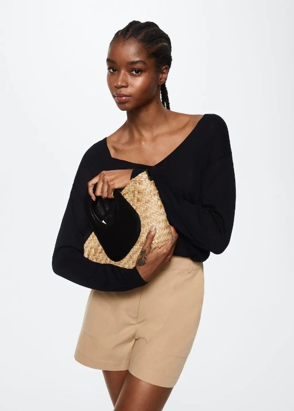 V-neck knit sweater - Women | Mango USA