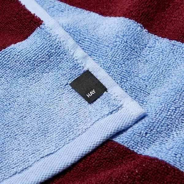 条纹浴巾 波尔多和天蓝