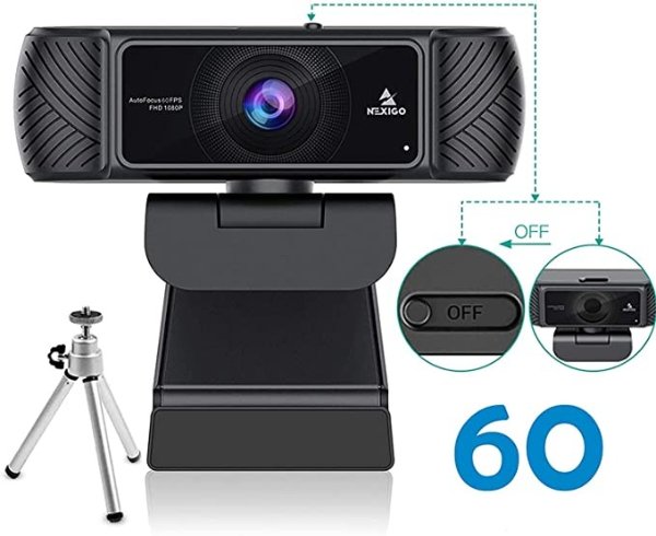 NexiGo Webcam 1080P 60FPS with Microphone