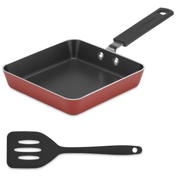 Mini Square Nonstick Fry Pan with Slotted Turner