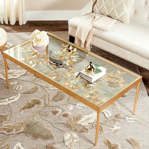 Antique Gold Leaf Renee Butterfly Coffee Table