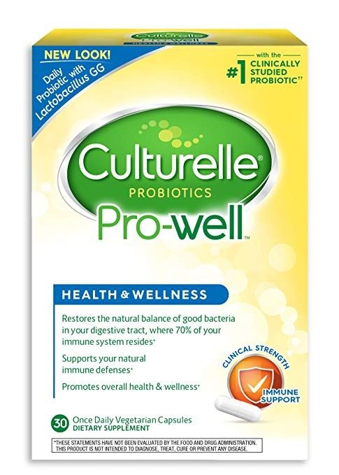 Pro-Well Health & Wellness Daily Probiotic Dietary Supplement | Restores Natural Balance of Good Bacteria in Digestive Tract* | With the proven effective Probiotic | 30 Vegetarian Capsules