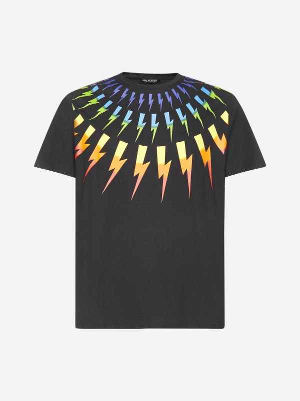 Thunderbolt print cotton and modal t-shirt