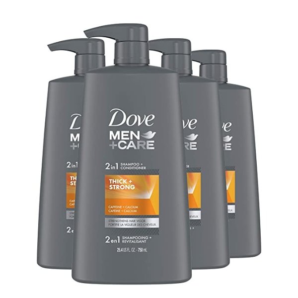 男士洗发护发2合1 25.4 oz, 4瓶装