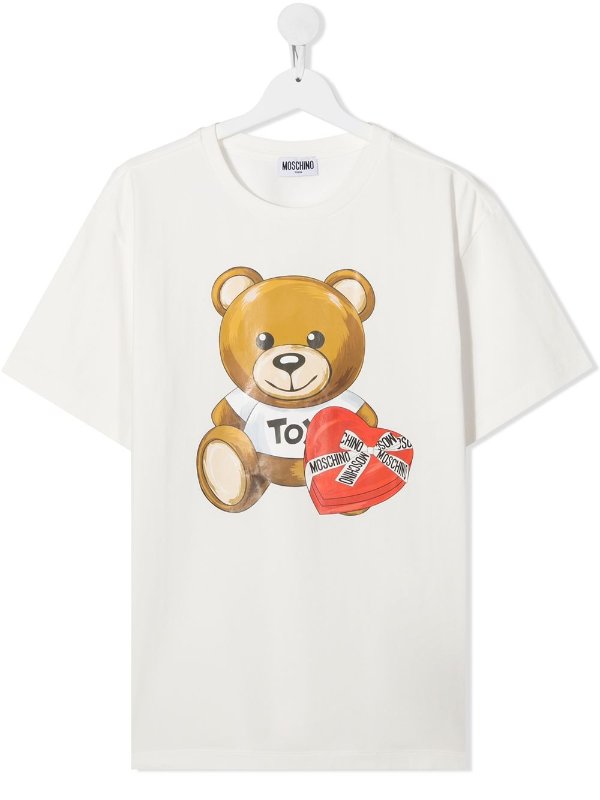TEEN logo teddy bear print T-shirt