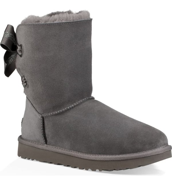 Customizable Bailey Bow Genuine Shearling Bootie