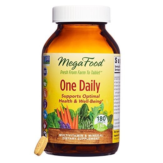 MegaFood - One Daily, Natural Multivitamin Support for Well-Being, 180 Tablets