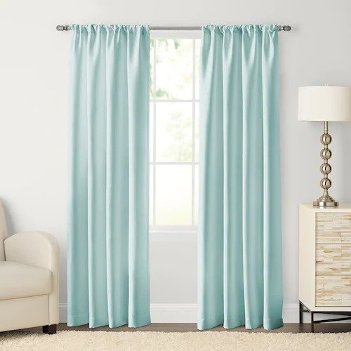 ™ 1-Panel Carson Twill Pole Top Window Curtain