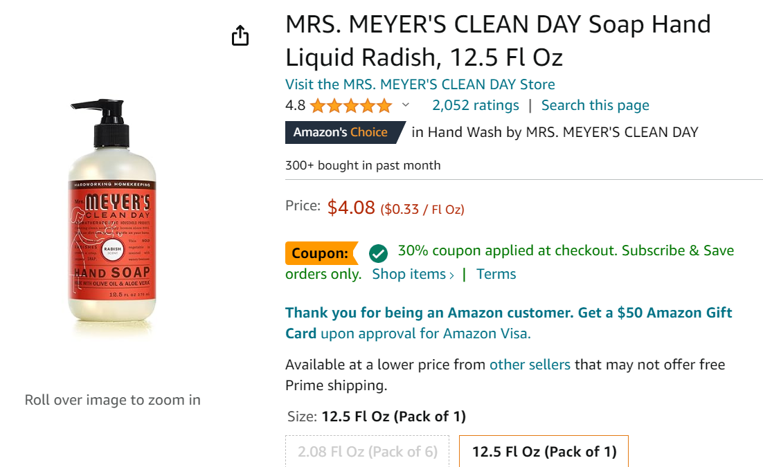 梅耶夫人洗手液Amazon.com : MRS. MEYER&#39;S CLEAN DAY Soap Hand Liquid Radish, 12.5 Fl Oz : Beauty &amp; Personal Care