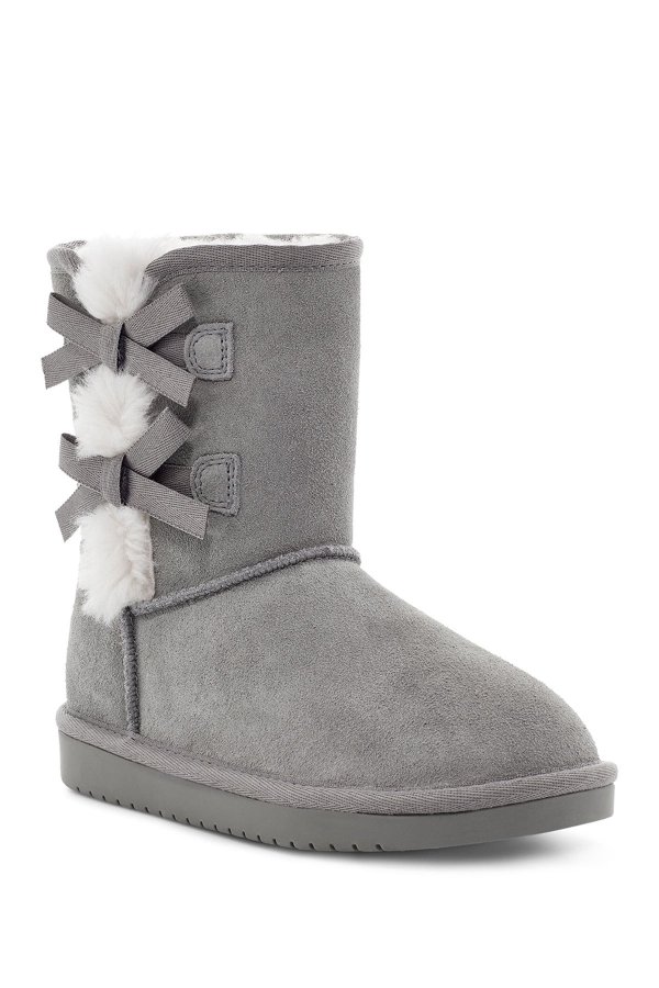 Victoria Faux Shearling Lined Suede Short Boot