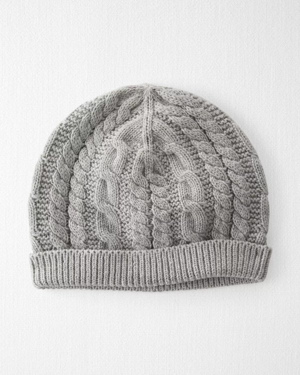 Baby Organic Cotton Cable Knit Cap