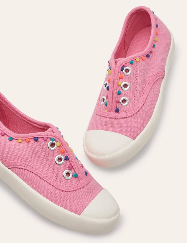 Laceless Canvas Pull-ons - Pink Lemonade | Boden US